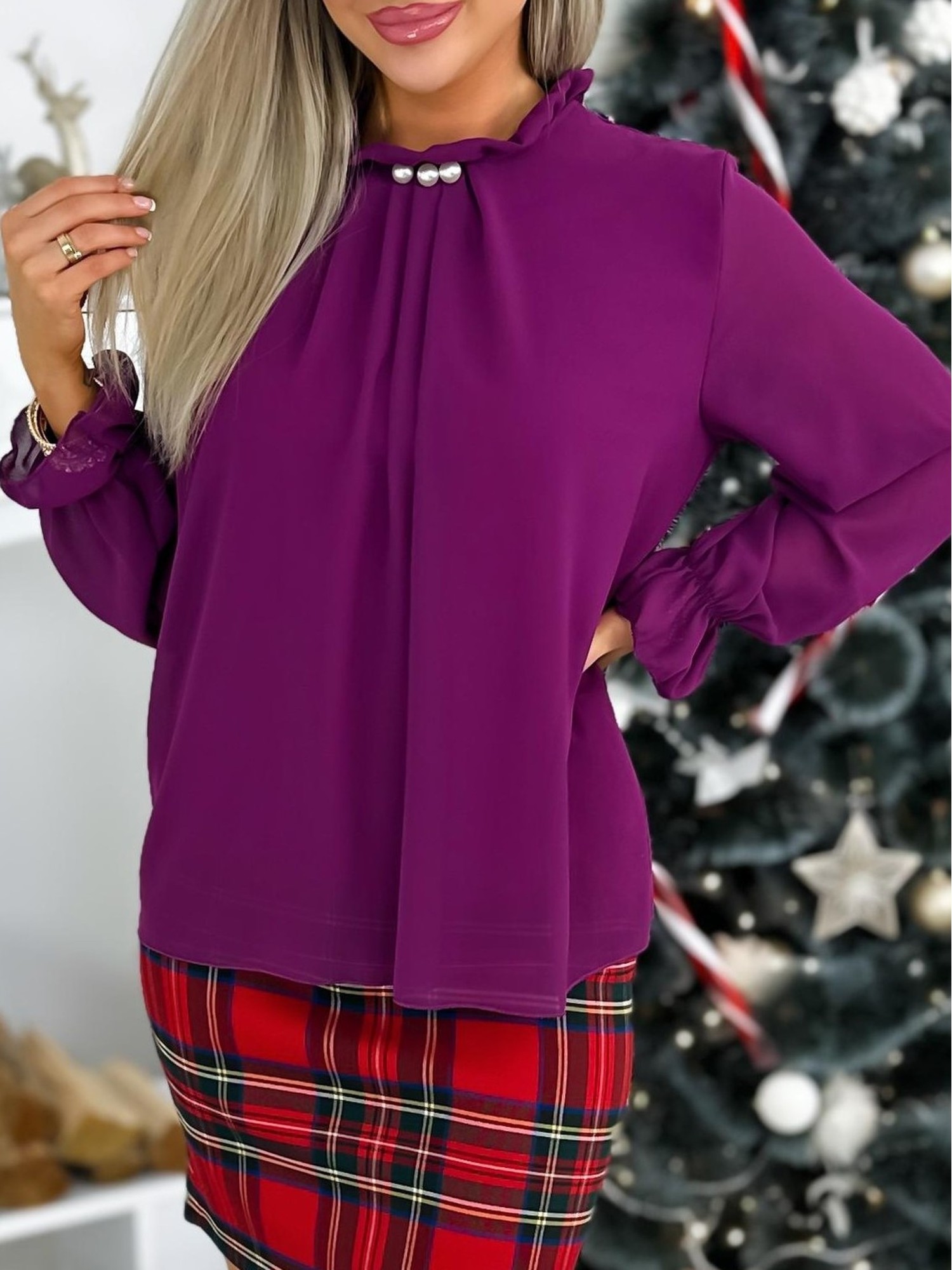 Bluzka Shandi Purpurowa Bluzka Shandi Purpurowa
