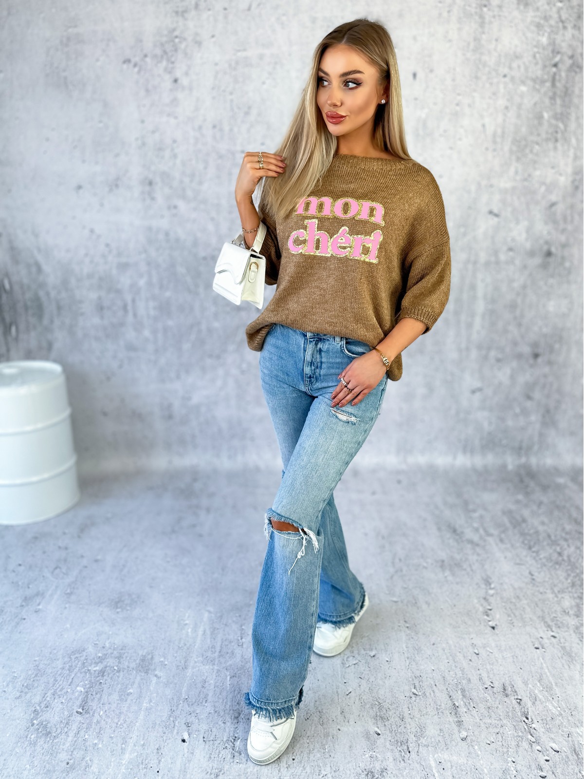 Sweter Mon Cheri Camelowy Sweter Mon Cheri Camelowy