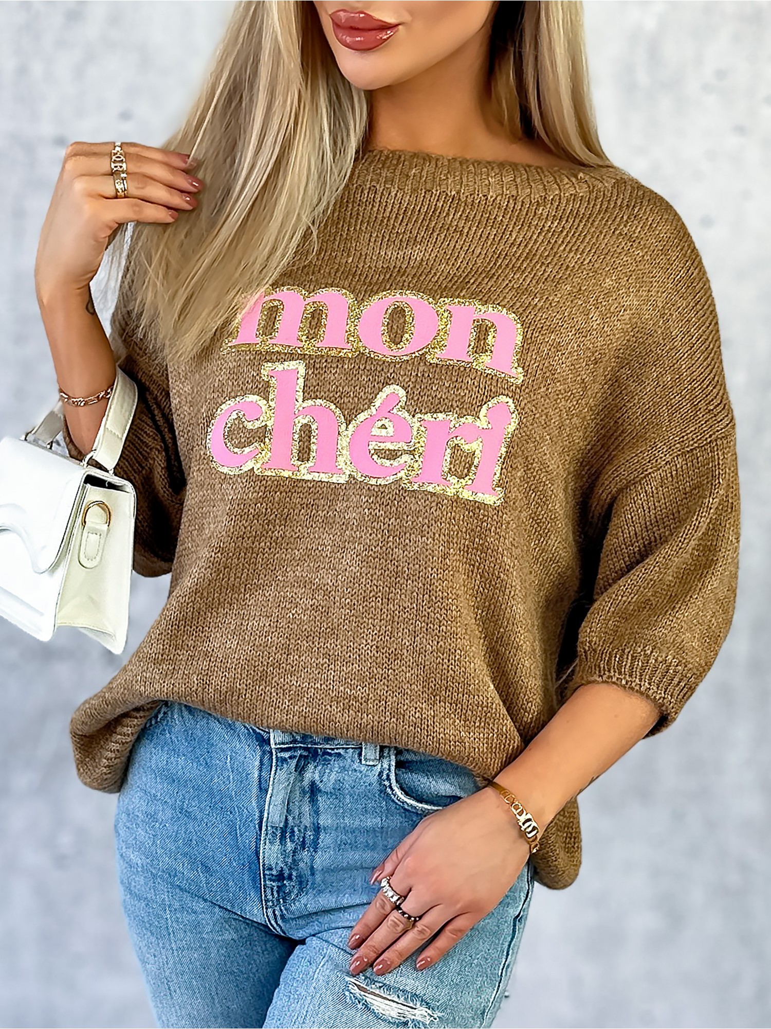 Sweter Mon Cheri Camelowy