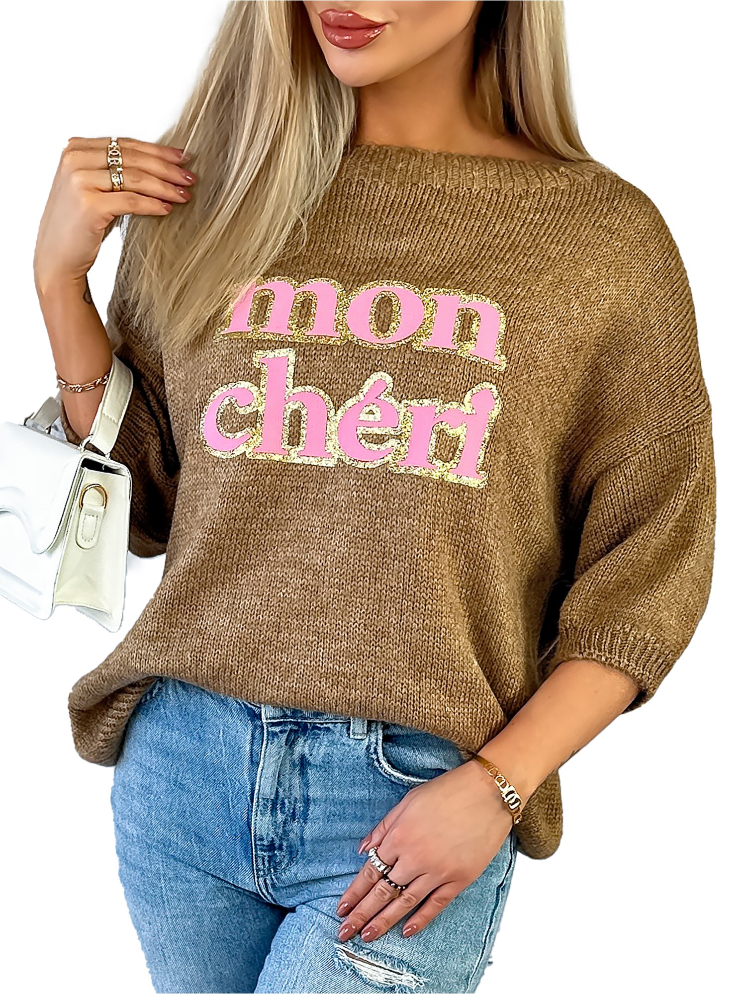 Sweter Mon Cheri Camelowy Sweter Mon Cheri Camelowy