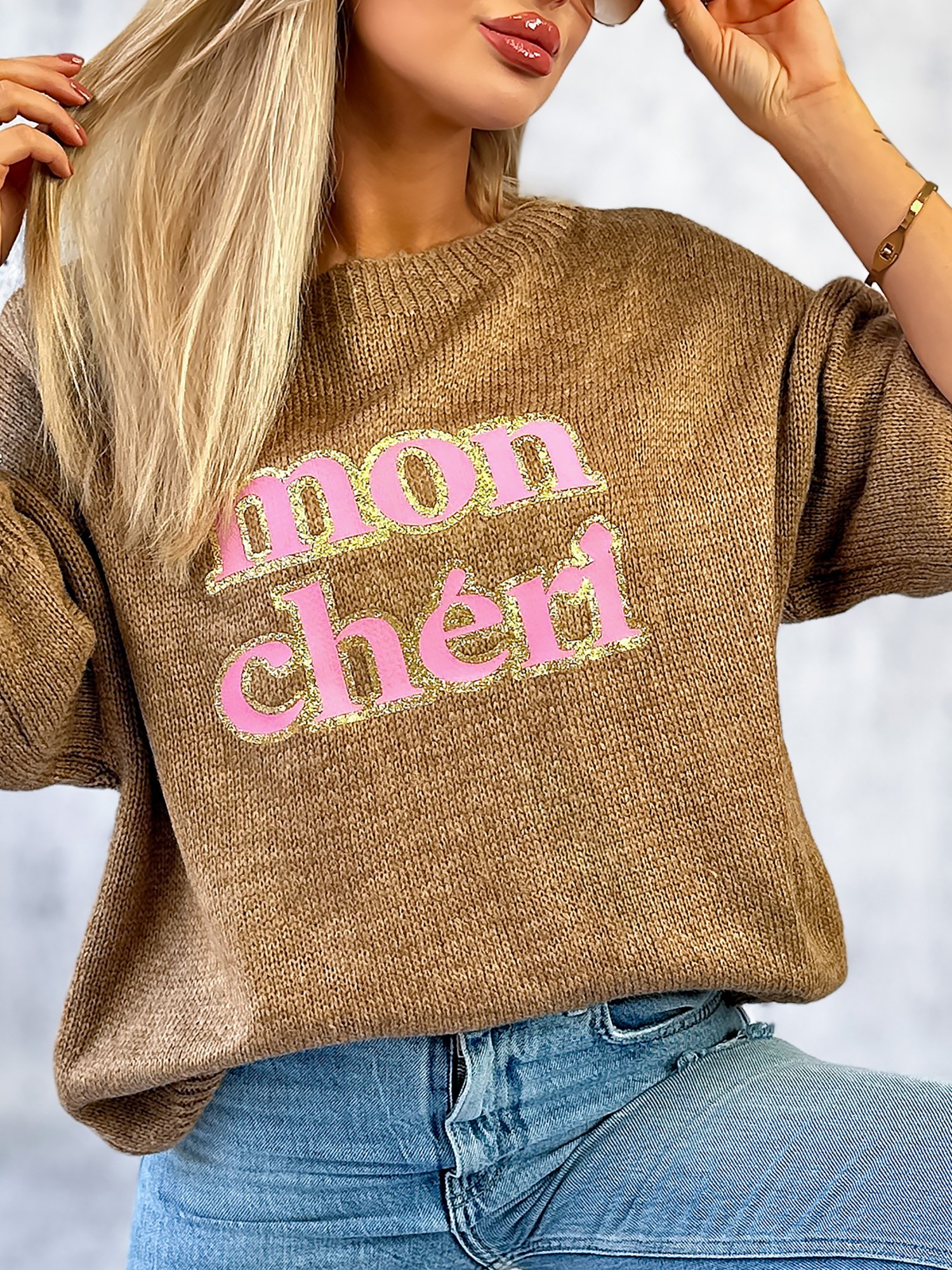 Sweter Mon Cheri Camelowy Sweter Mon Cheri Camelowy