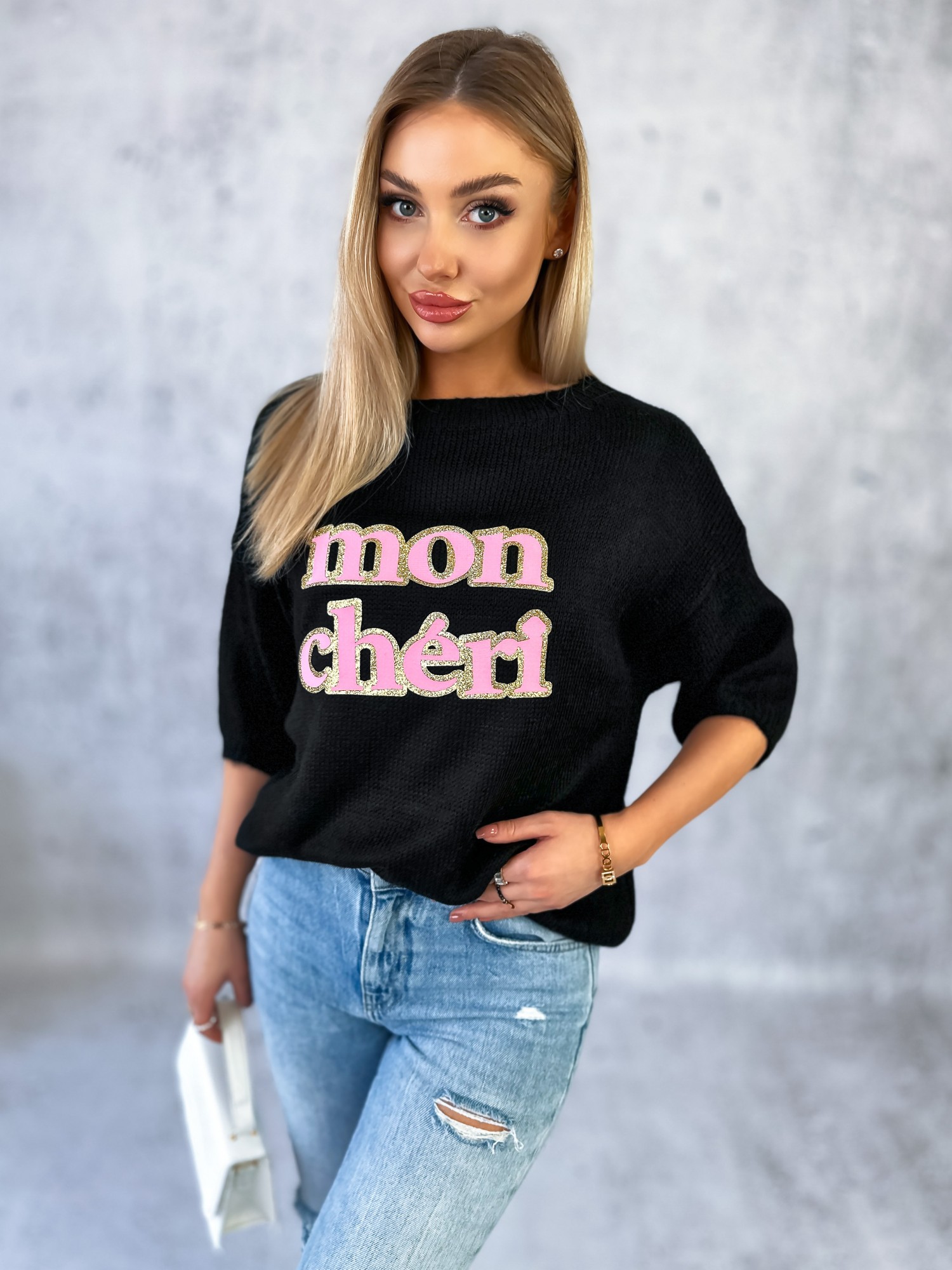 Sweter Mon Cheri Czarny Sweter Mon Cheri Czarny