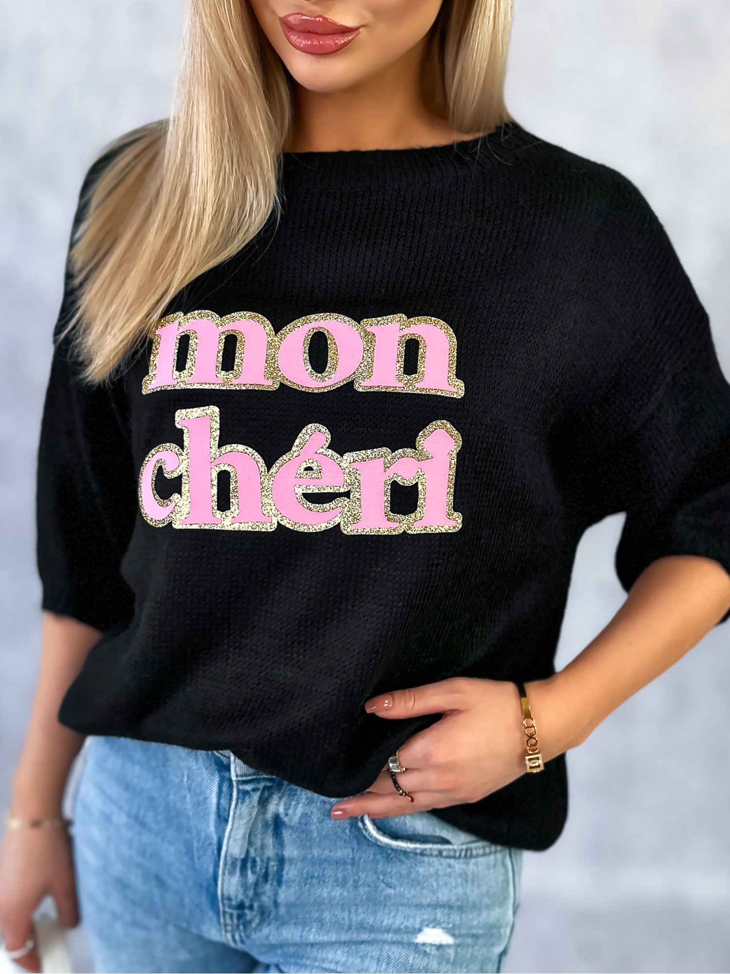 Sweter Mon Cheri Czarny Sweter Mon Cheri Czarny