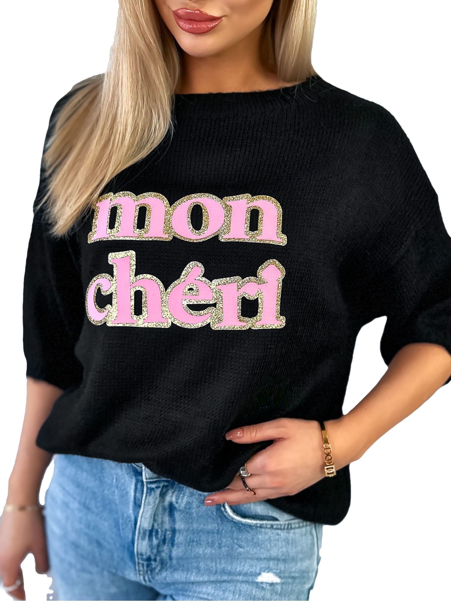 Sweter Mon Cheri Czarny Sweter Mon Cheri Czarny