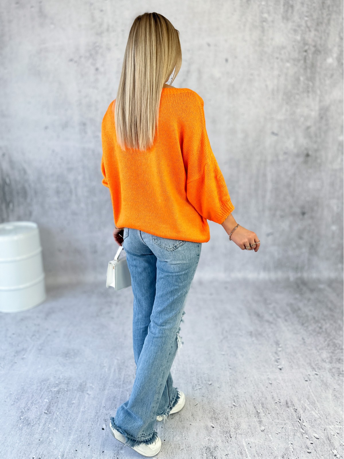 Sweter Mon Cheri Pomarańczowy Sweter Mon Cheri Pomarańczowy