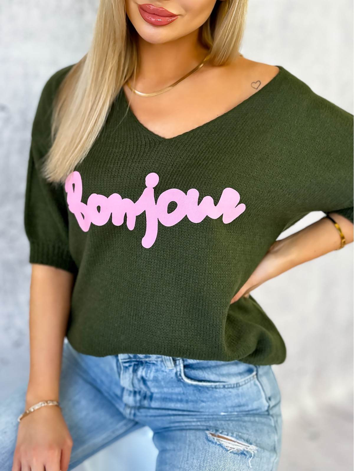 Sweter Bonjour Khaki Sweter Bonjour Khaki