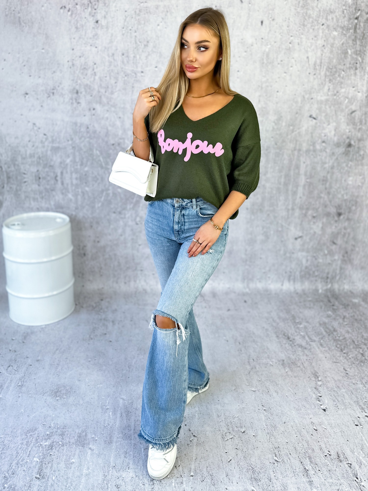 Sweter Bonjour Khaki Sweter Bonjour Khaki