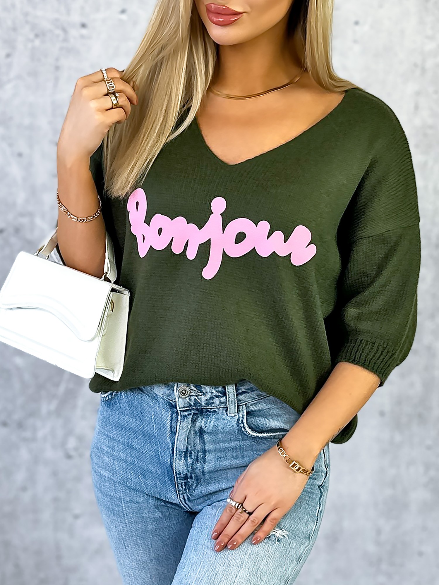 Sweter Bonjour Khaki Sweter Bonjour Khaki