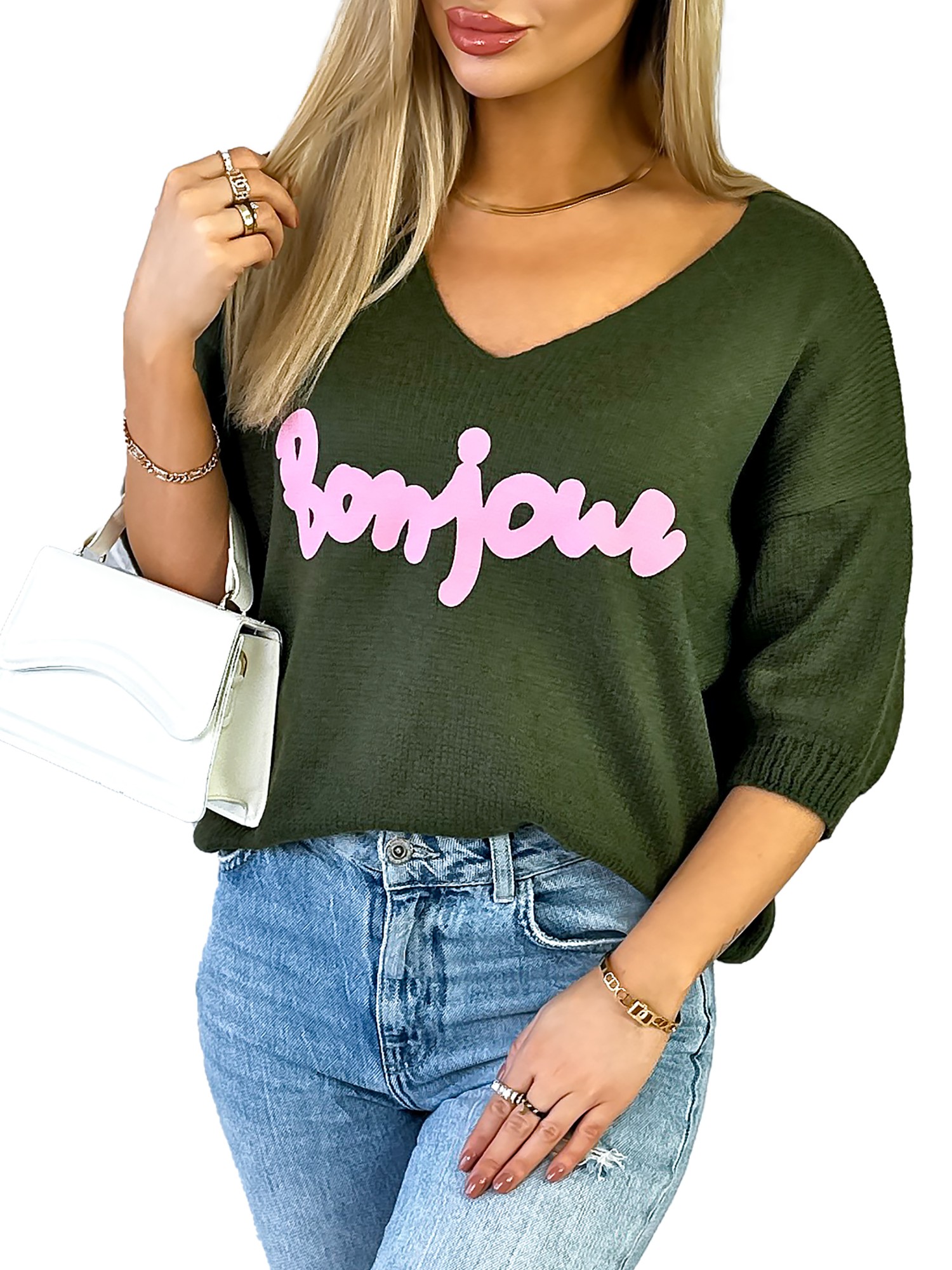Sweter Bonjour Khaki Sweter Bonjour Khaki