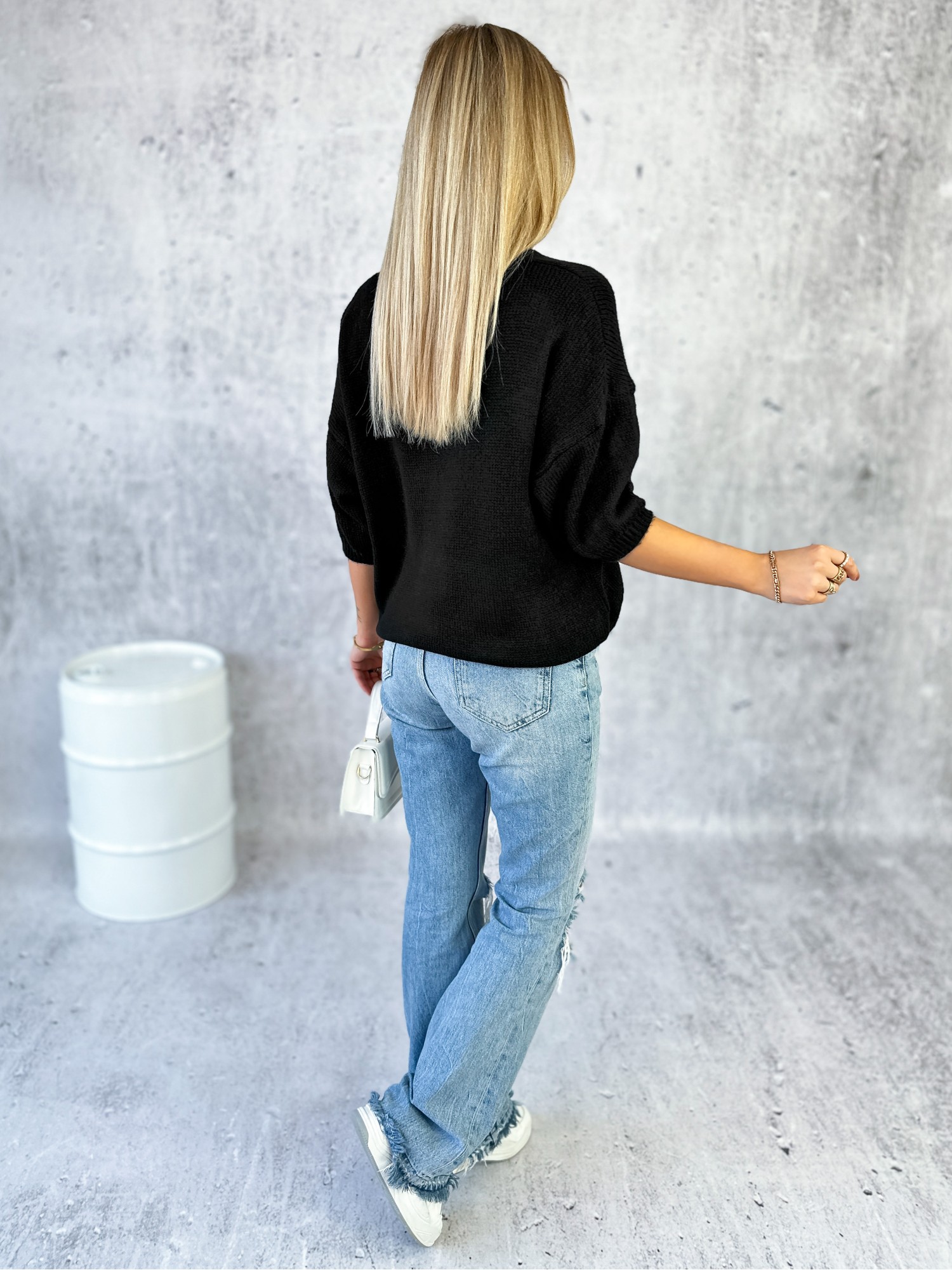 Sweter Bonjour Czarny Sweter Bonjour Czarny
