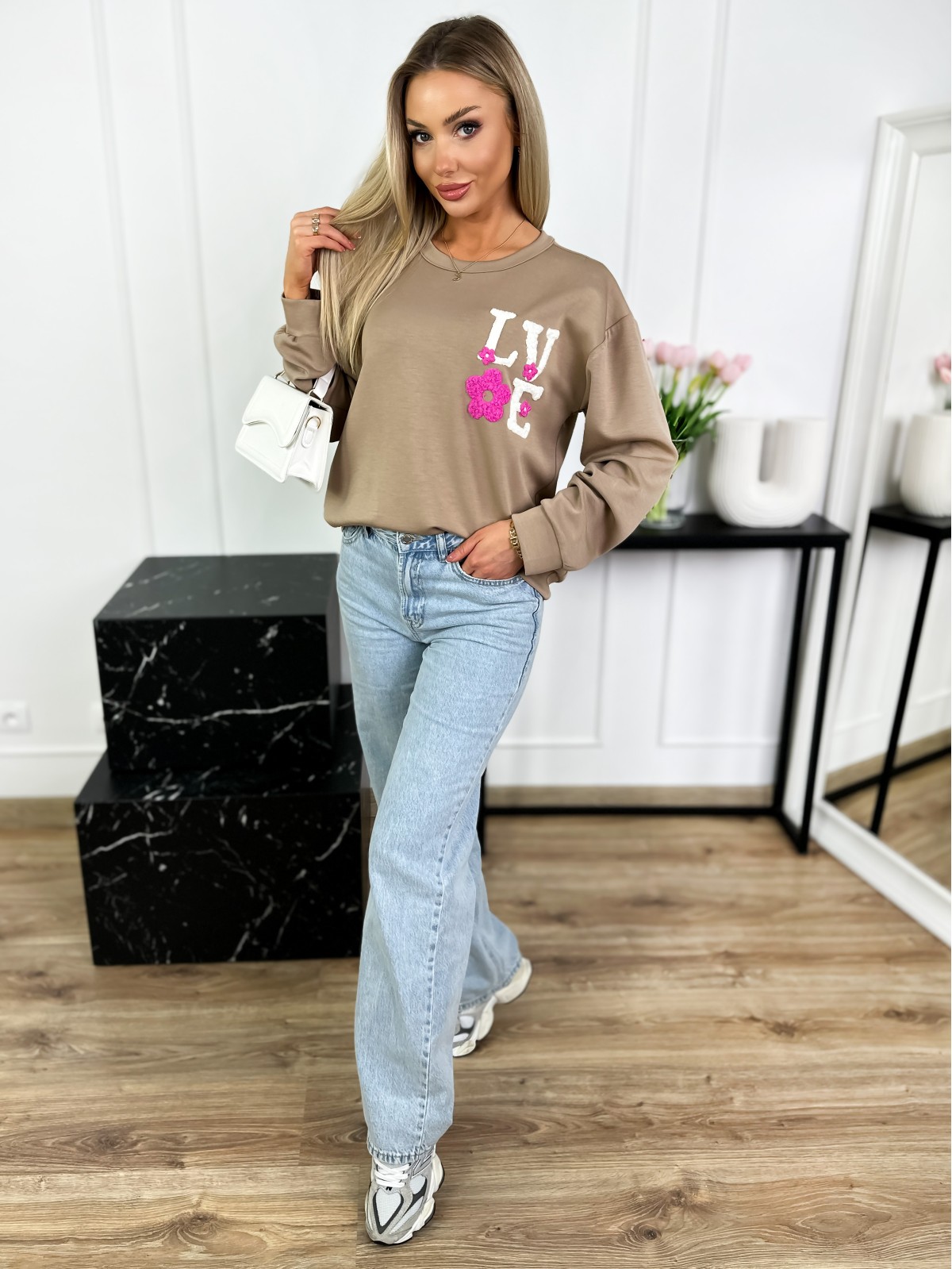 Bluza Binnie Beżowa Bluza Binnie Beżowa