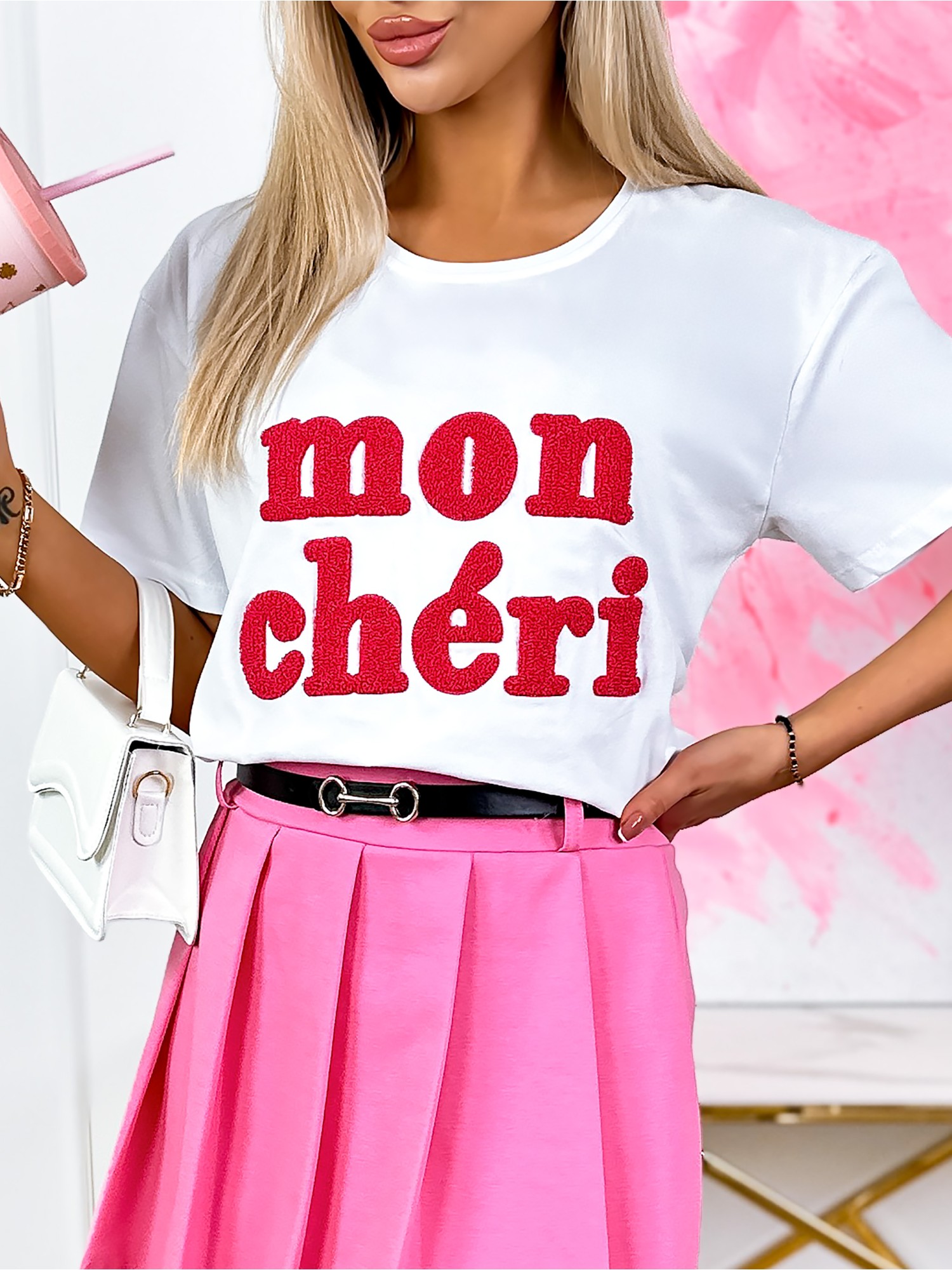 Bluzka Mon Cheri Biała Bluzka Mon Cheri Biała