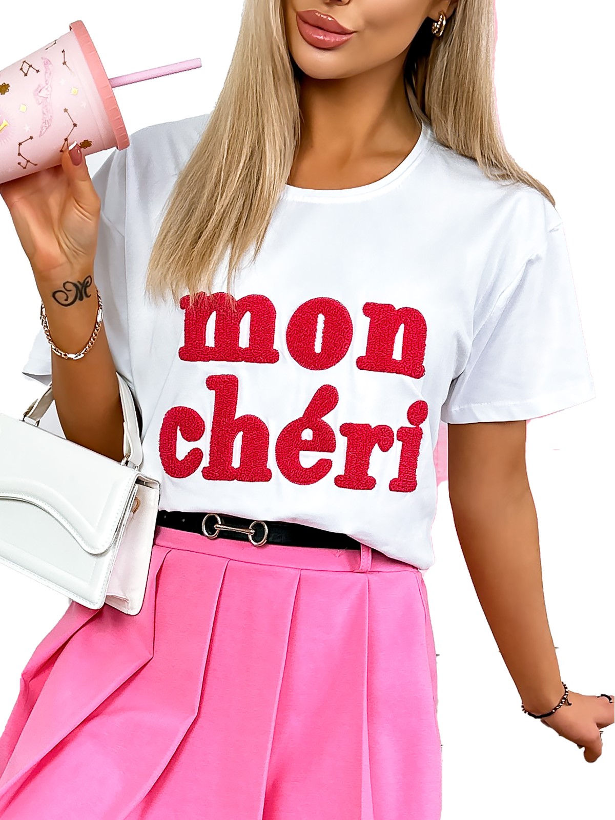 Bluzka Mon Cheri Biała Bluzka Mon Cheri Biała