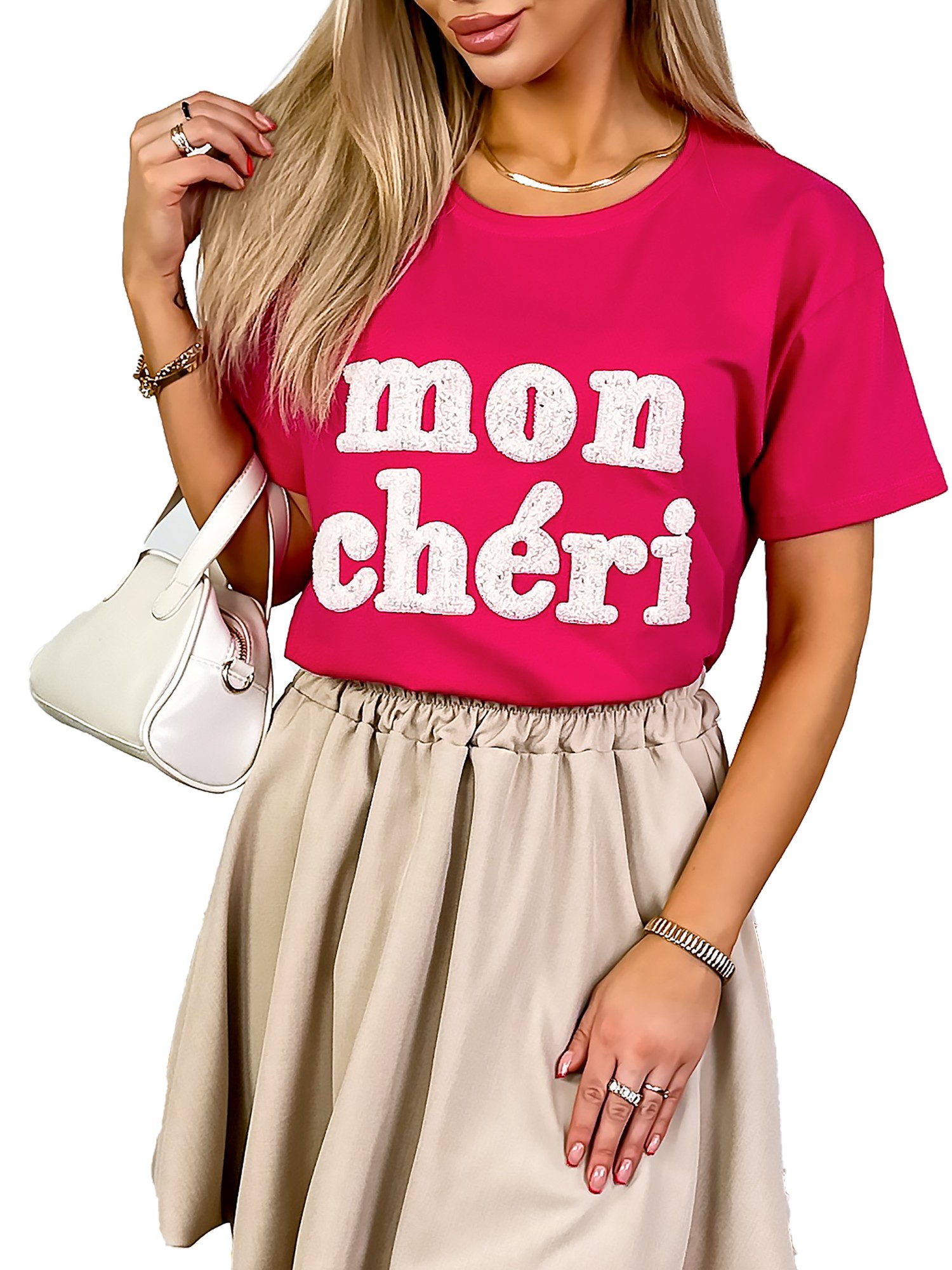 Bluzka Mon Cheri Fuksja Bluzka Mon Cheri Fuksja