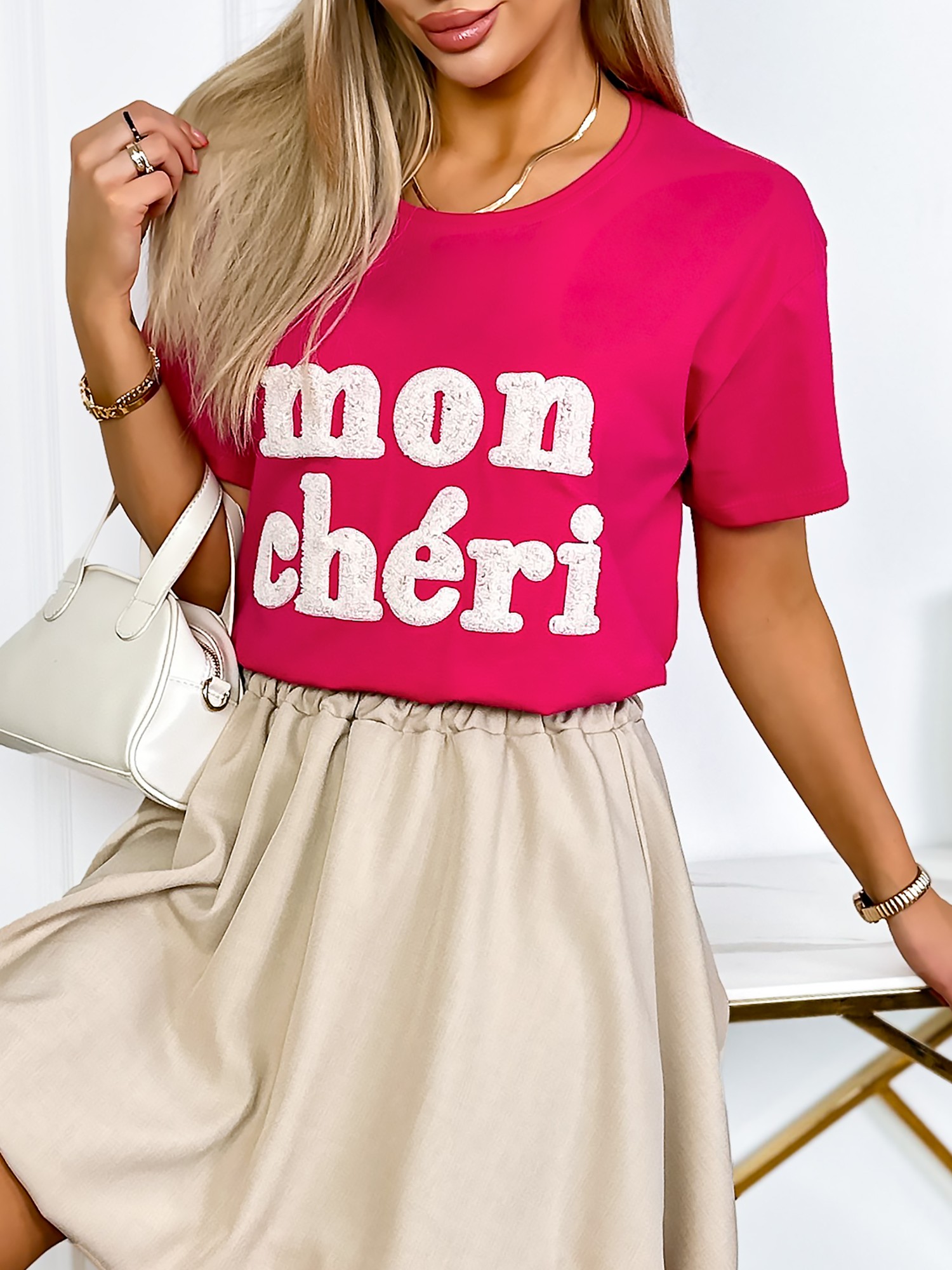 Bluzka Mon Cheri Fuksja Bluzka Mon Cheri Fuksja