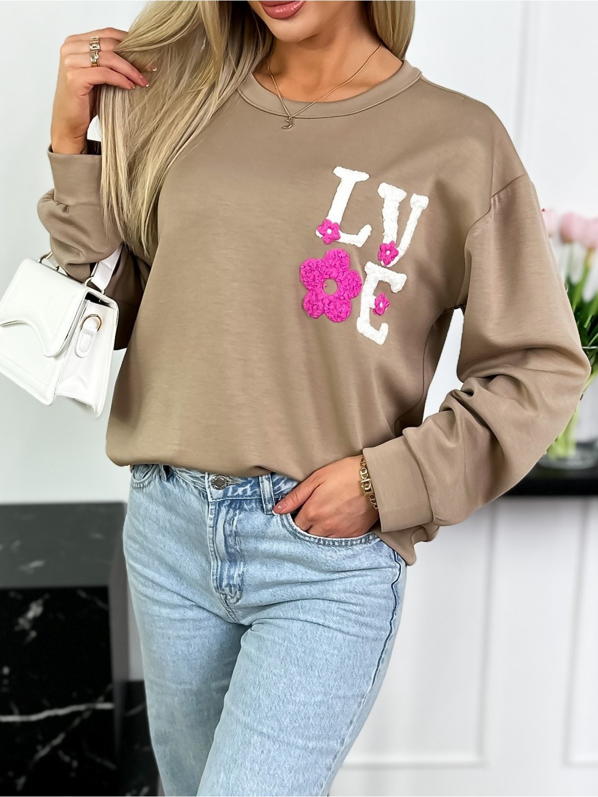 Bluza Binnie Beżowa Bluza Binnie Beżowa