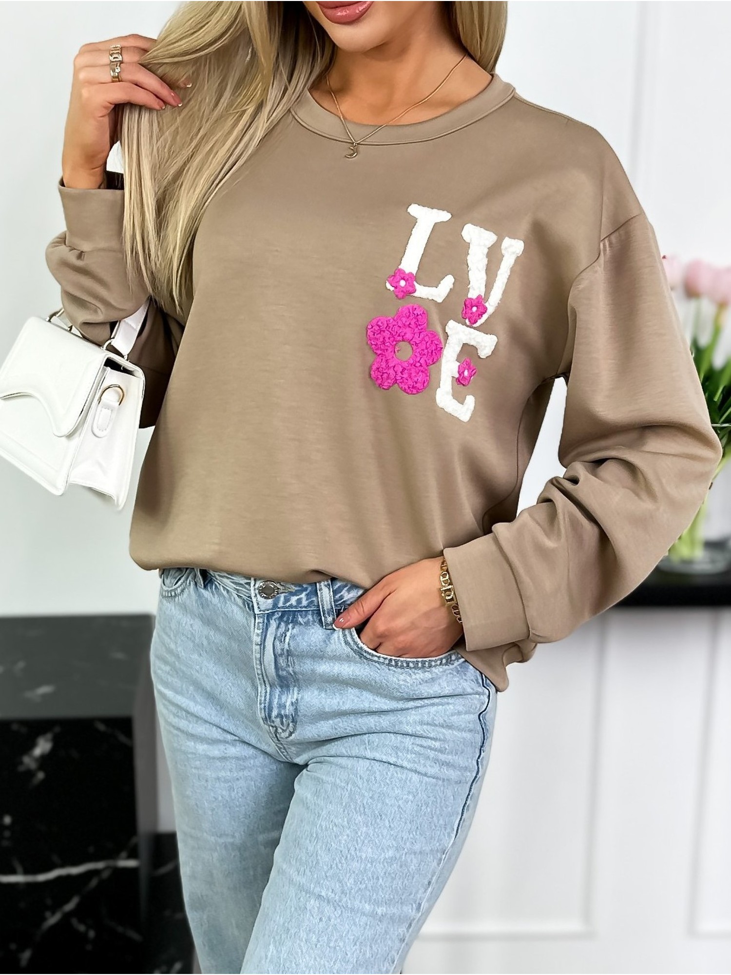 Bluza Binnie Beżowa Bluza Binnie Beżowa