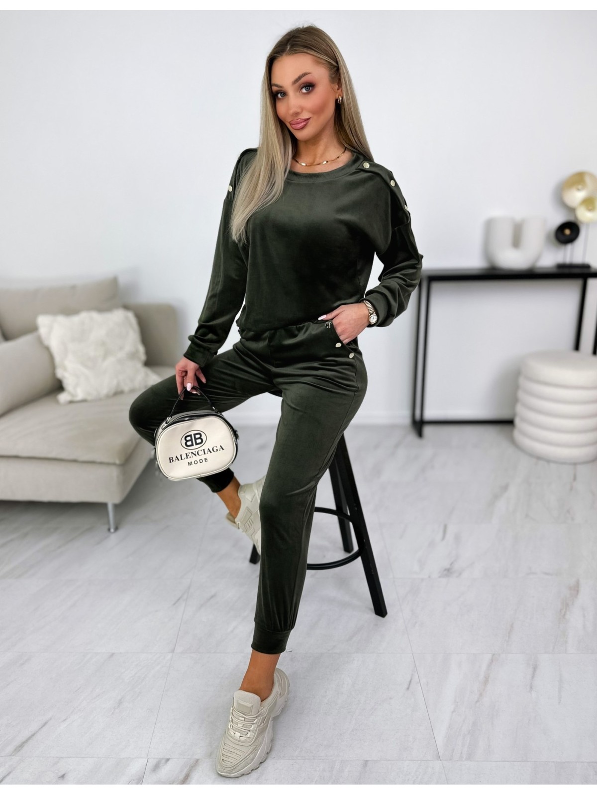 Dres Welurowy Mardi Khaki Dres Welurowy Mardi Khaki
