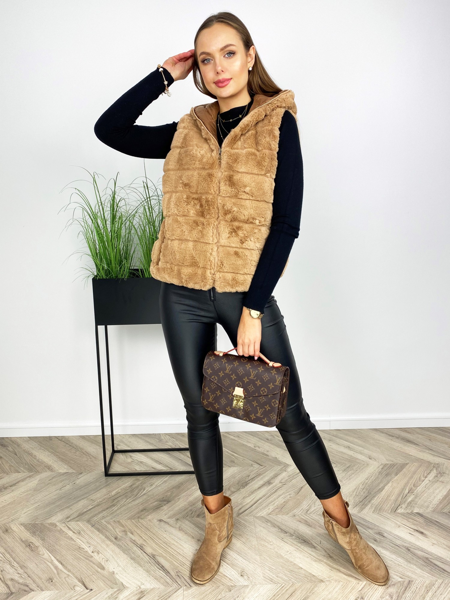 Kamizelka Tastino Dwustronna Brązowa