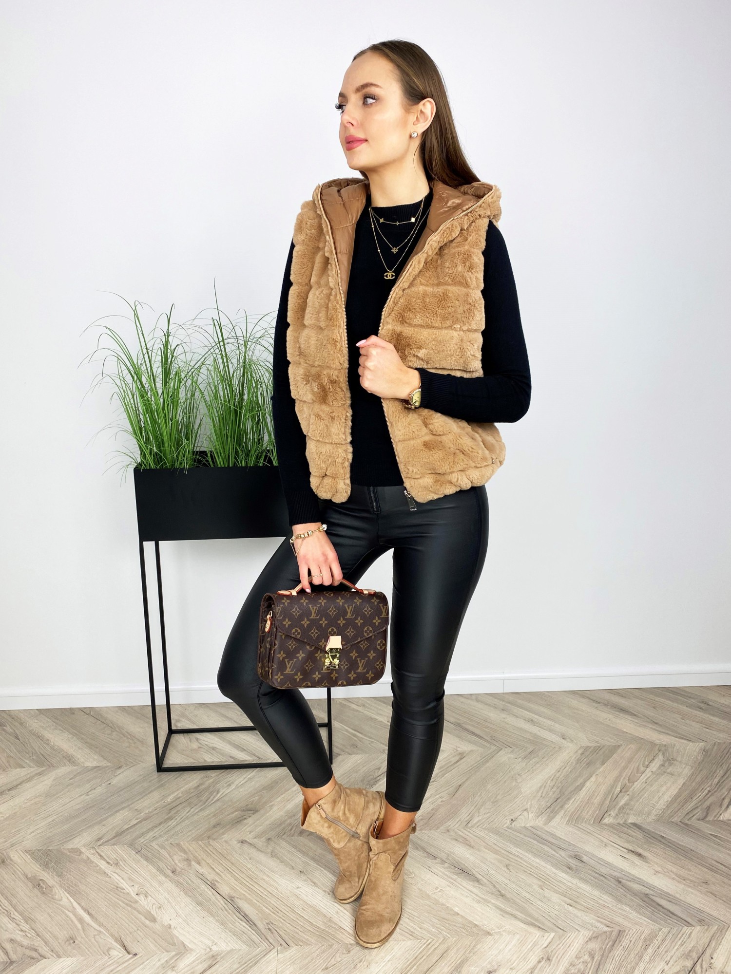 Kamizelka Tastino Dwustronna Brązowa