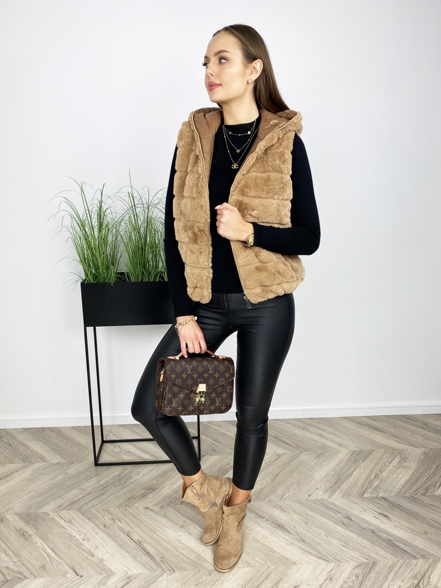 Kamizelka Tastino Dwustronna Brązowa