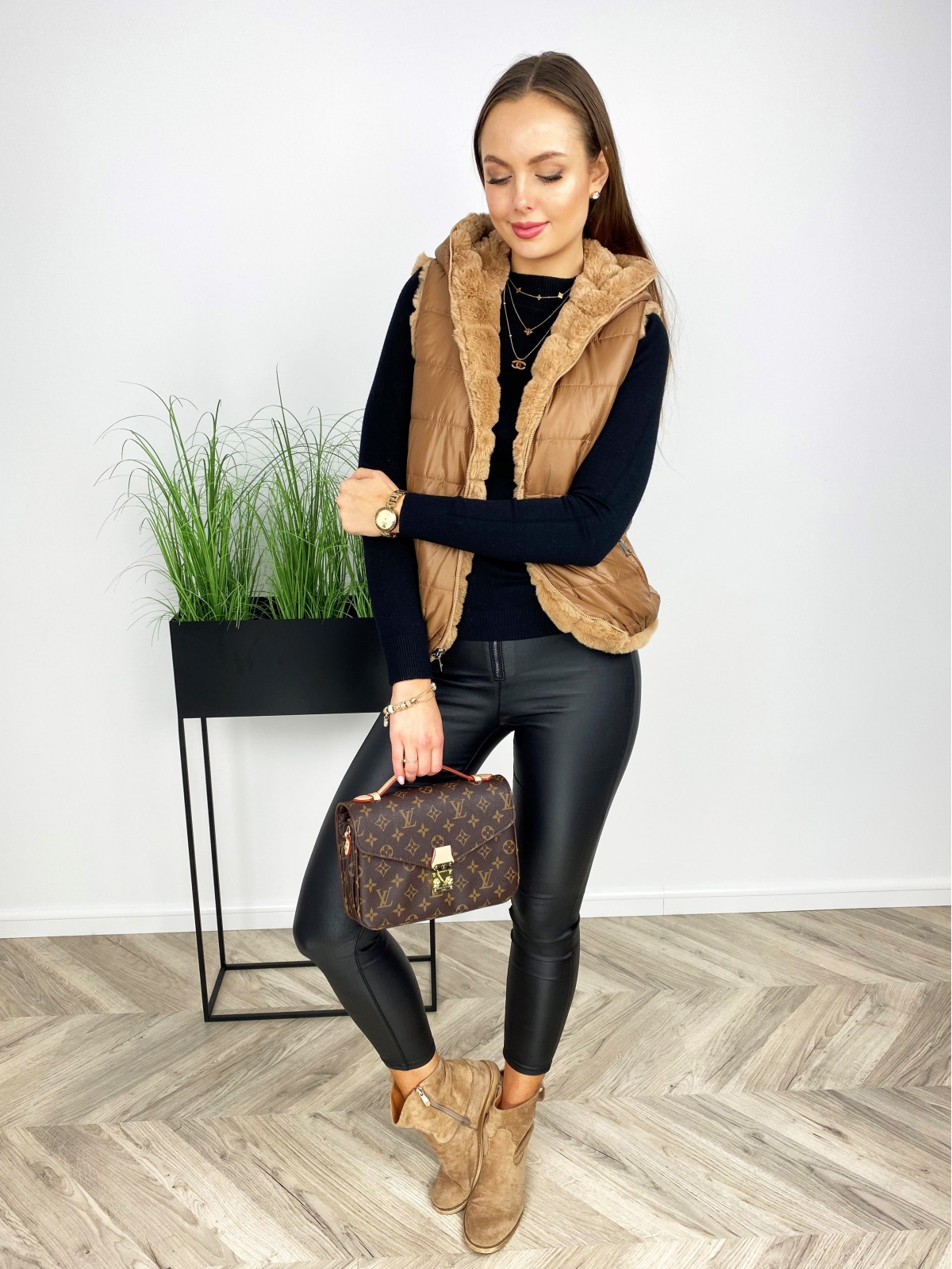 Kamizelka Tastino Dwustronna Brązowa