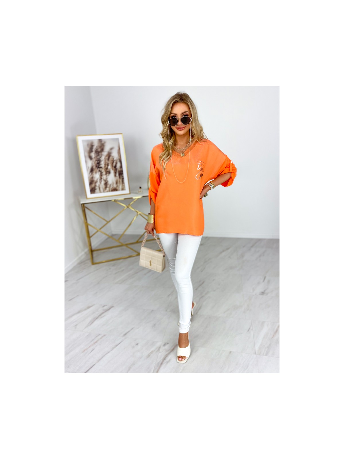 Bluzka Cassie Pomarańczowa Bluzka Cassie Pomarańczowa