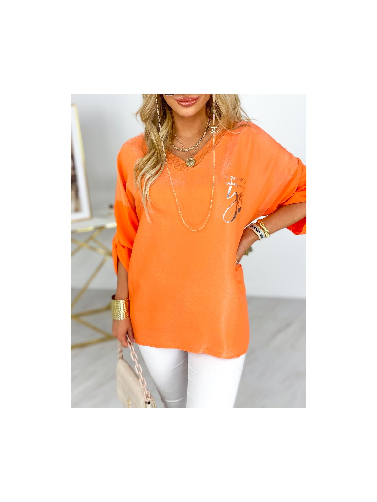 Bluzka Cassie Pomarańczowa