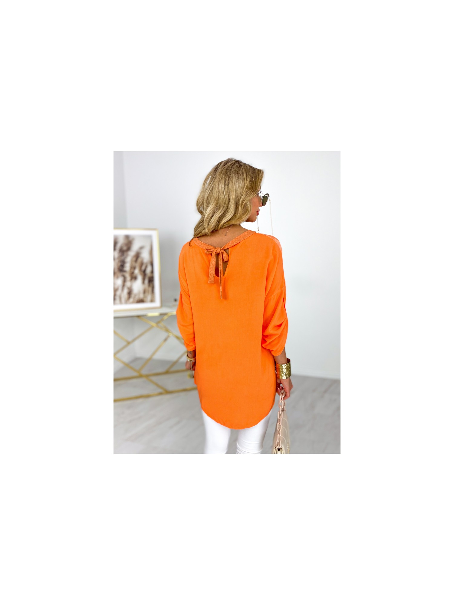 Bluzka Cassie Pomarańczowa Bluzka Cassie Pomarańczowa