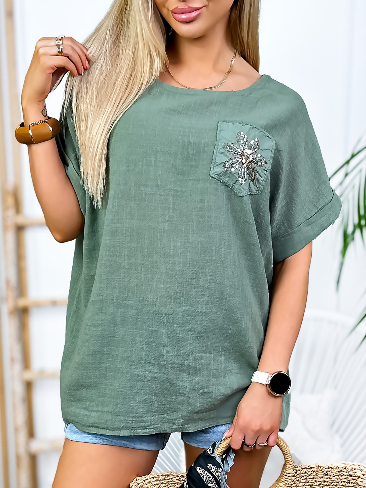 Bluzka Madge Khaki Bluzka Madge Khaki