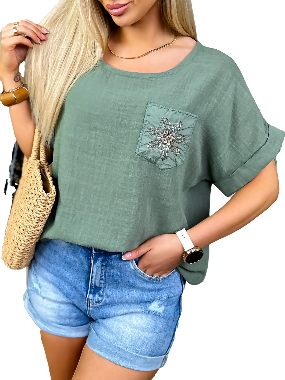 Bluzka Madge Khaki Bluzka Madge Khaki