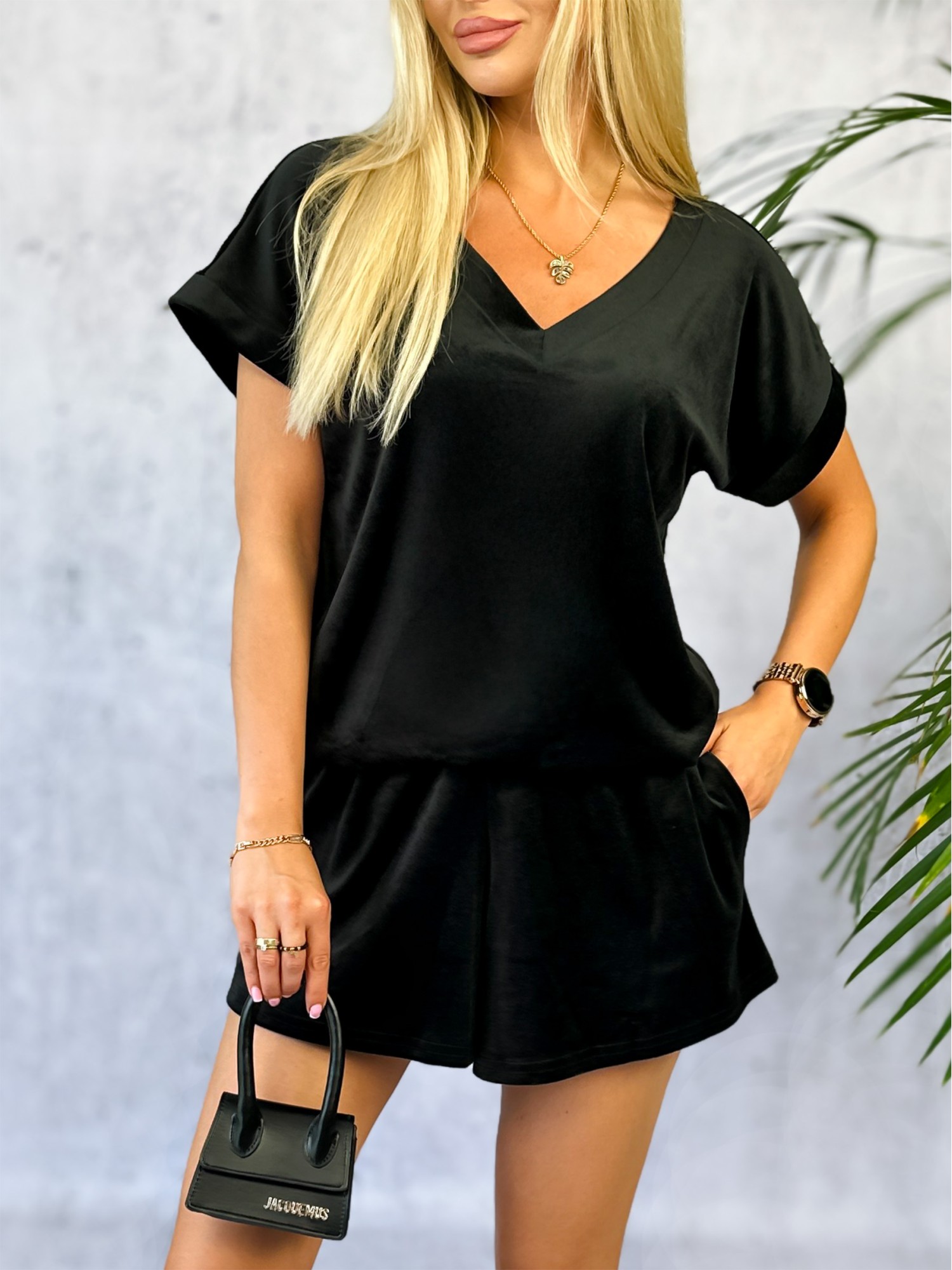 Komplet Dresowy Tonio Short Czarny