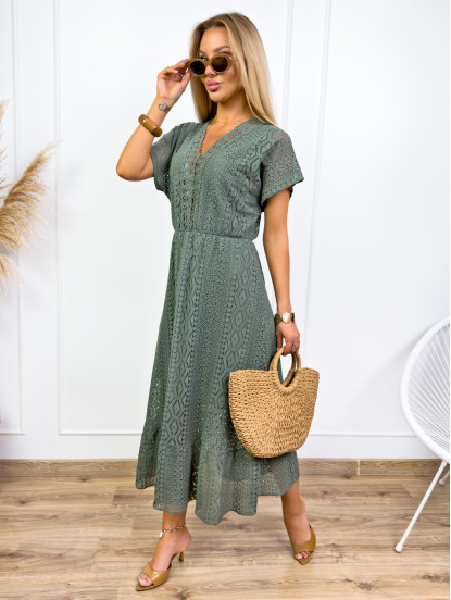 Sukienka Koronkowa Calluma Khaki Sukienka Koronkowa Calluma Khaki