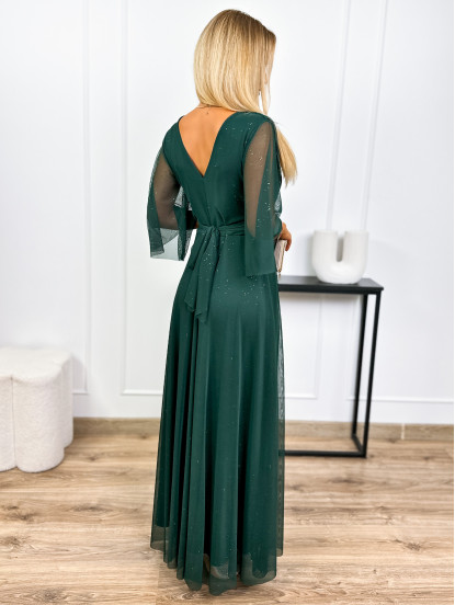 Sukienka Tiulowa Vietta Butelkowa Zieleń