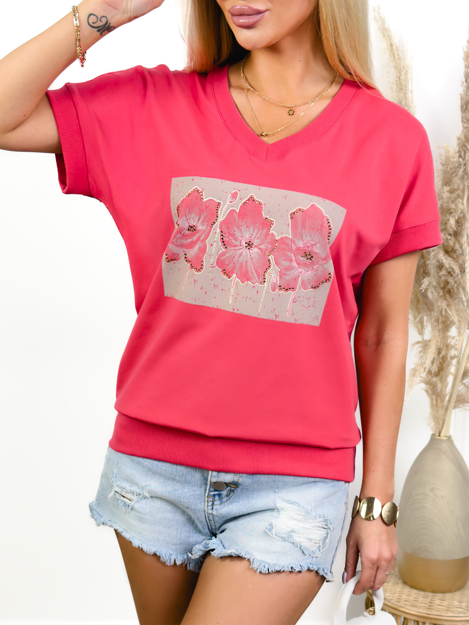 Bluzka Ceitlyn Koralowa