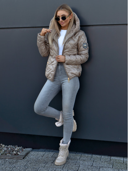 Kurtka Ibomi Two Ciemnobeżowa