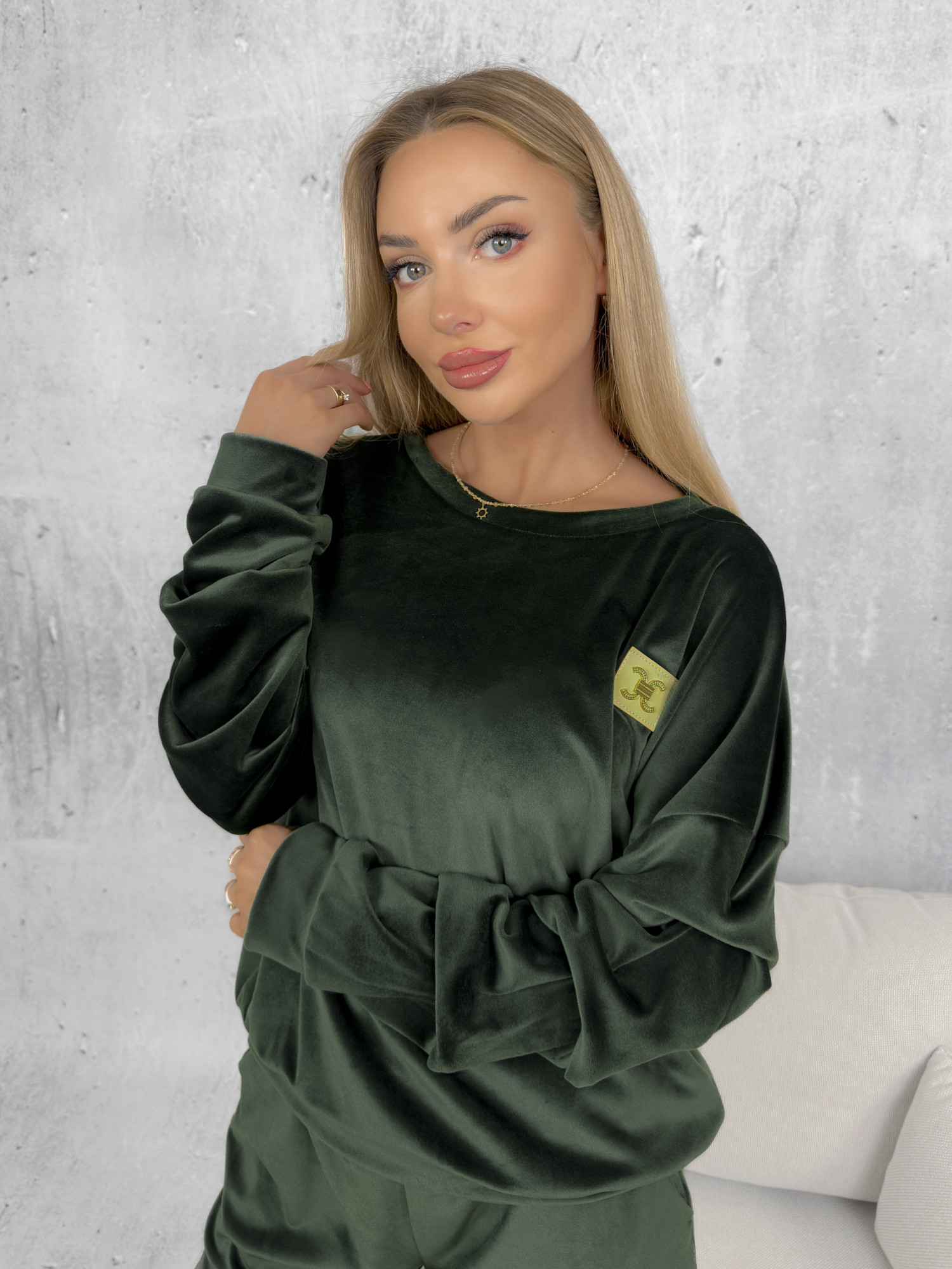 Dres Welurowy Ernanio Khaki