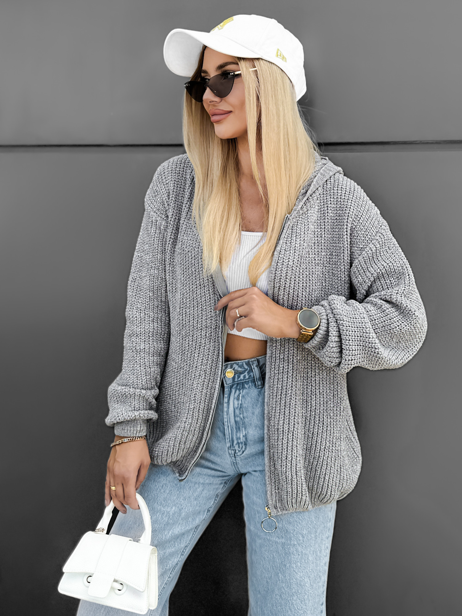 Sweter Jolian Szary Sweter Jolian Szary