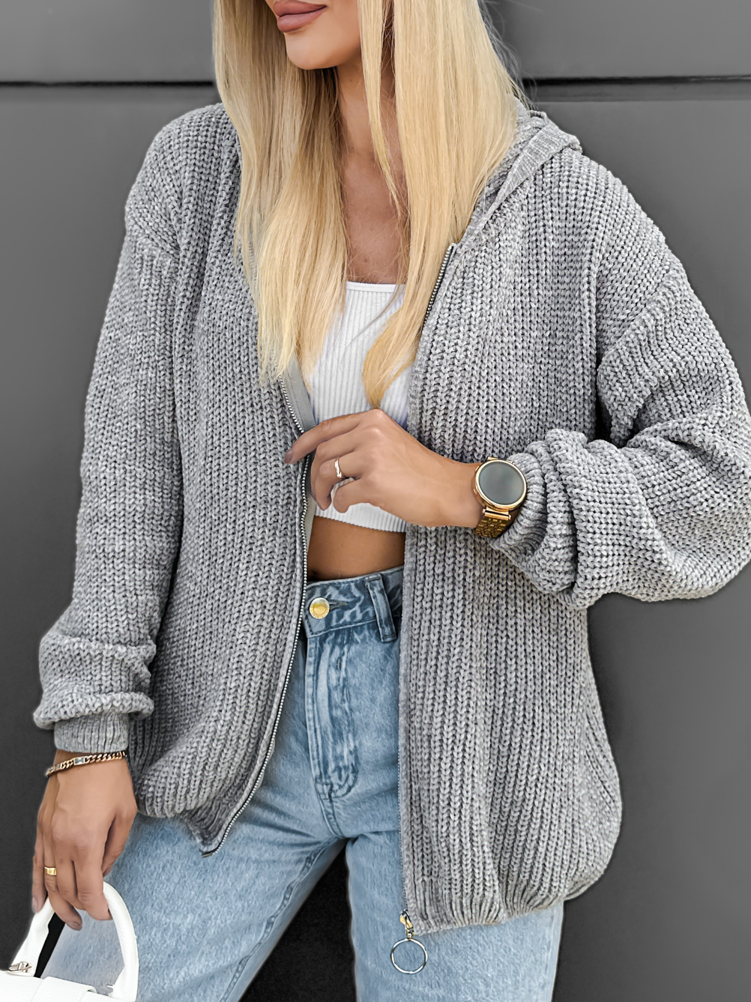 Sweter Jolian Szary Sweter Jolian Szary