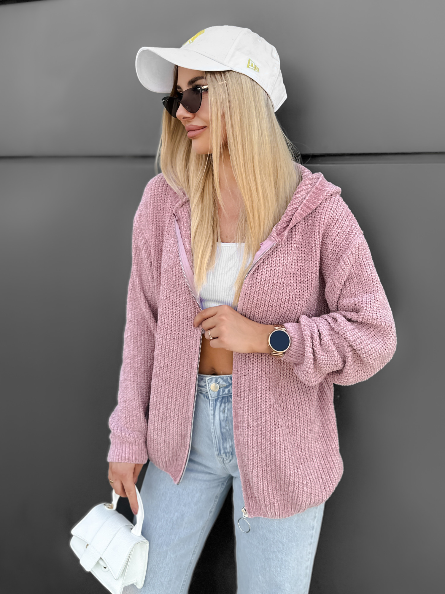 Sweter Jolian Pudrowy Róż