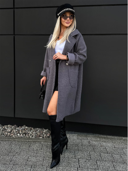 Płaszcz Beverly Grafitowy Płaszcz Beverly Grafitowy