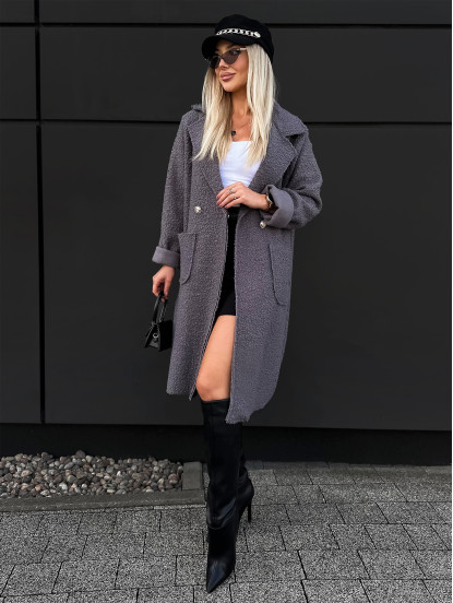 Płaszcz Beverly Grafitowy Płaszcz Beverly Grafitowy
