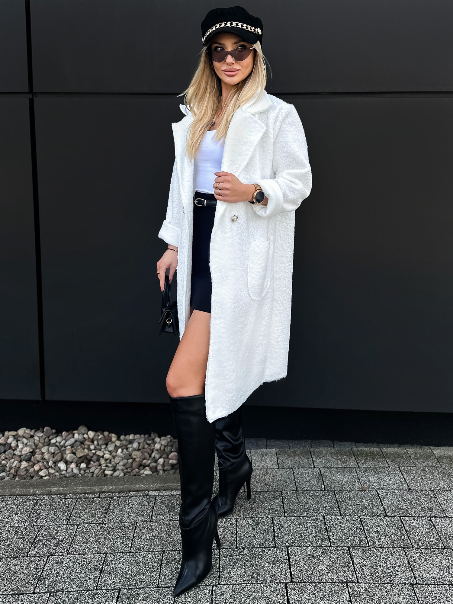 Płaszcz Beverly Biały Płaszcz Beverly Biały