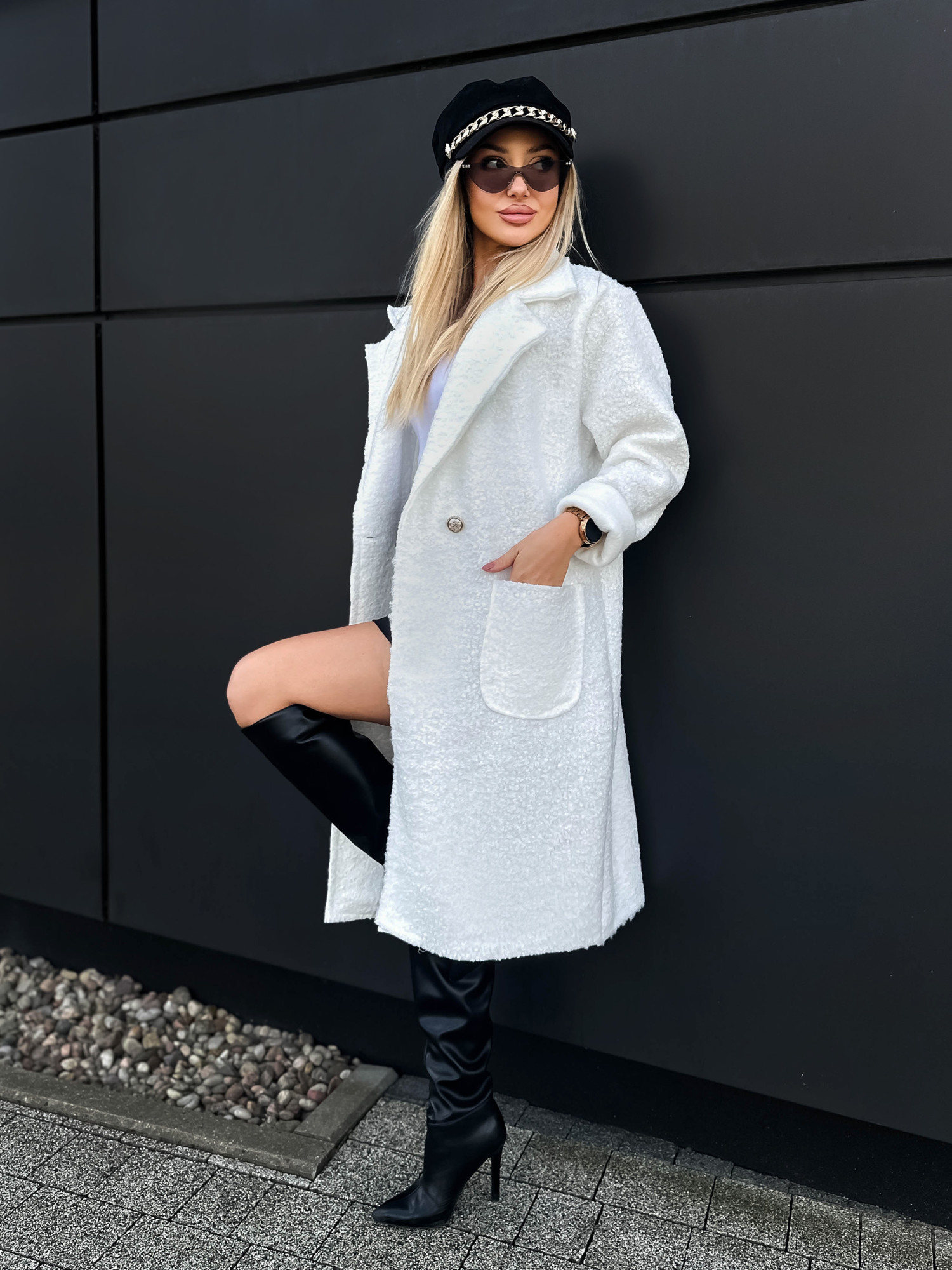 Płaszcz Beverly Biały Płaszcz Beverly Biały