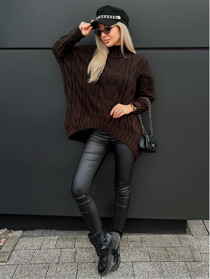 Sweter Ressa Ciemny Brąz Sweter Ressa Ciemny Brąz
