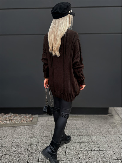 Sweter Ressa Ciemny Brąz Sweter Ressa Ciemny Brąz