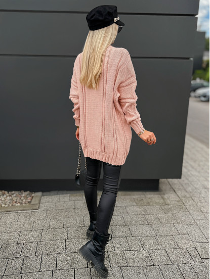 Sweter Ressa Pudrowy Róż Sweter Ressa Pudrowy Róż