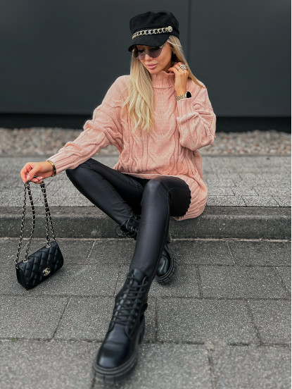 Sweter Ressa Pudrowy Róż Sweter Ressa Pudrowy Róż