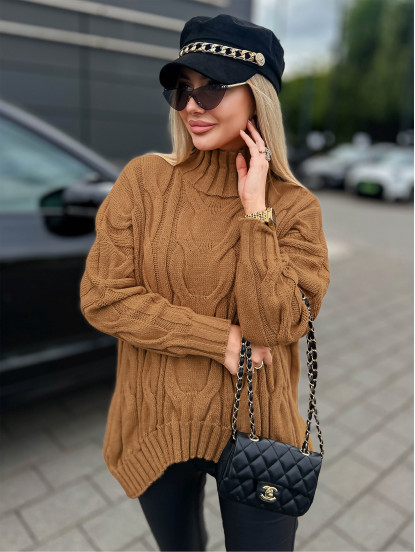 Sweter Ressa Camelowy Sweter Ressa Camelowy