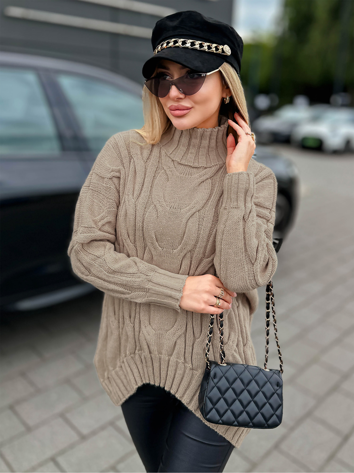 Sweter Ressa Ciemny Beż Sweter Ressa Ciemny Beż